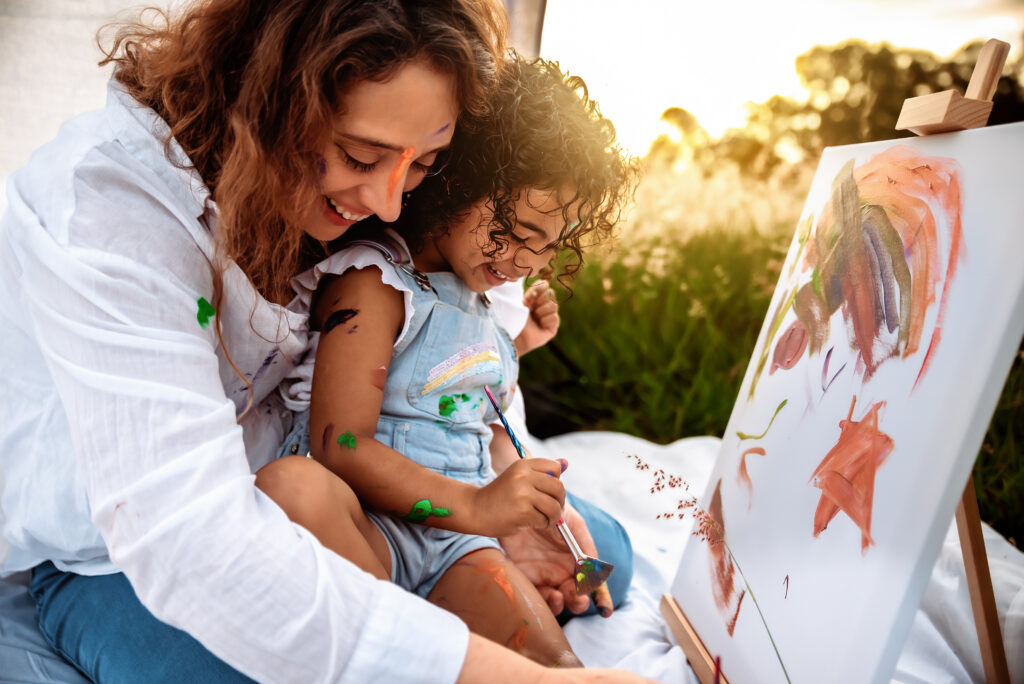 arts and craft photo session family brisbane field