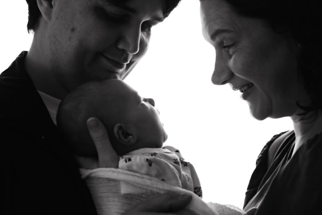 Natural light newborn photography session at home in Brisbane. Natural birth Brisbane.